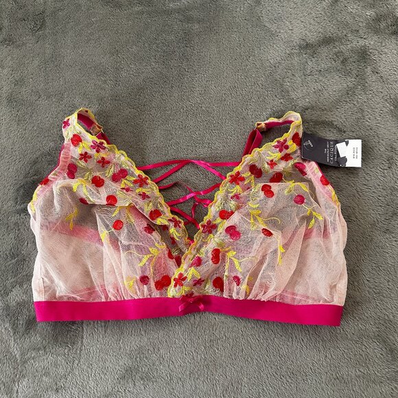 NWT Cacique The Seriously Sexy Collection Unlined No Wire Mesh Bra 42DD 42 DD - Picture 1 of 4